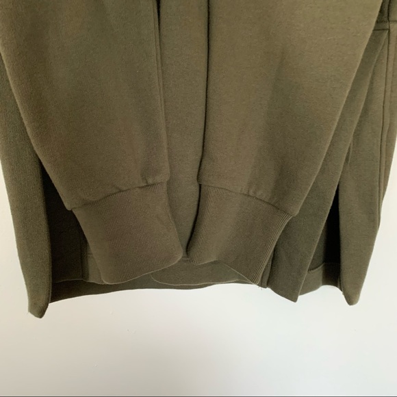 LOU & GREY Army Green Crewneck Side Slit Pullover Sweatshirt - Picture 6 of 10